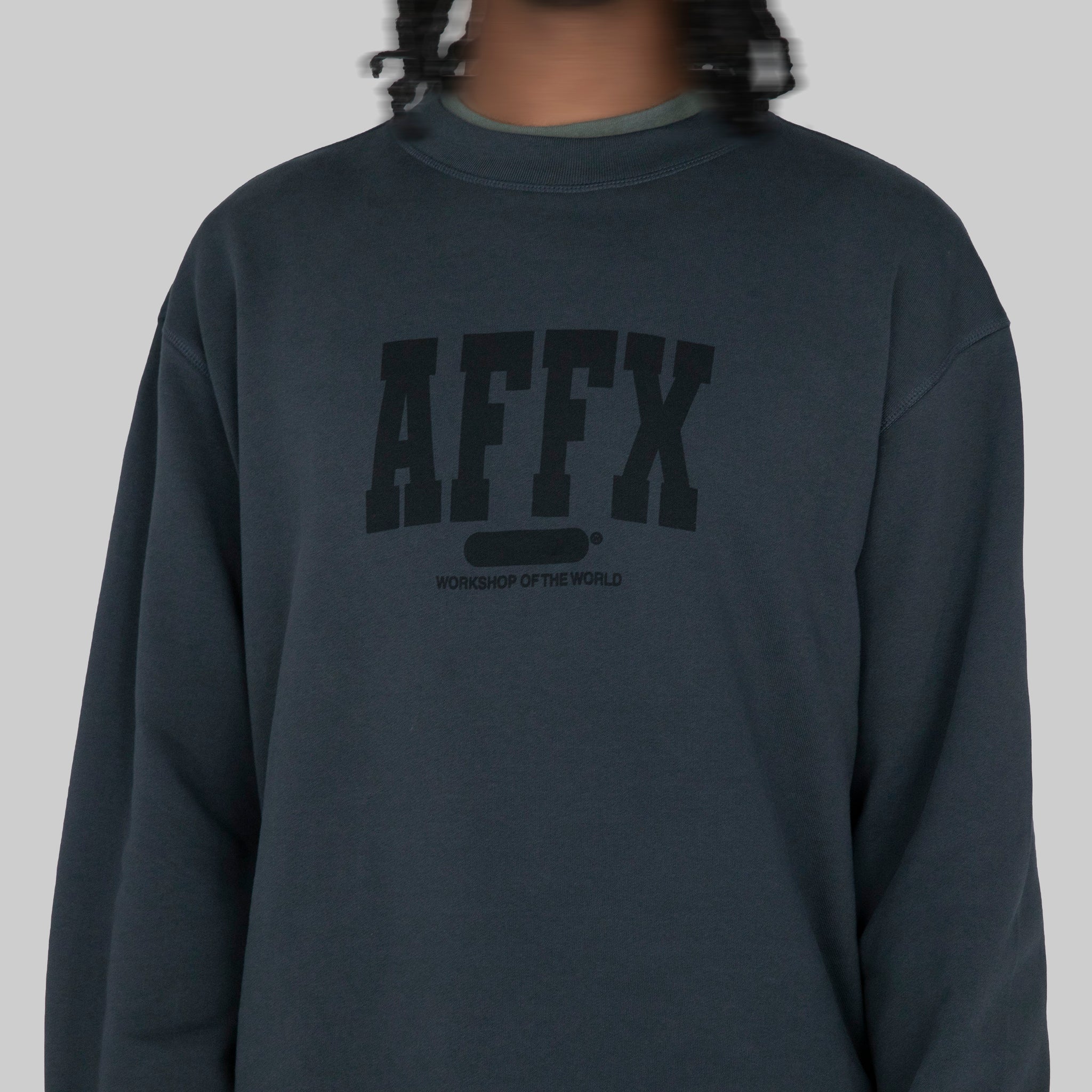 AFFXWRKS VARSITY SWEATSHIRT SOFT BLACK