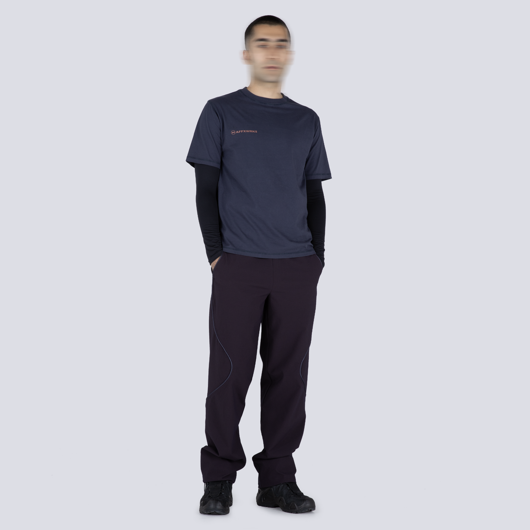 AFFXWRKS T-SHIRTS WASHED NAVY