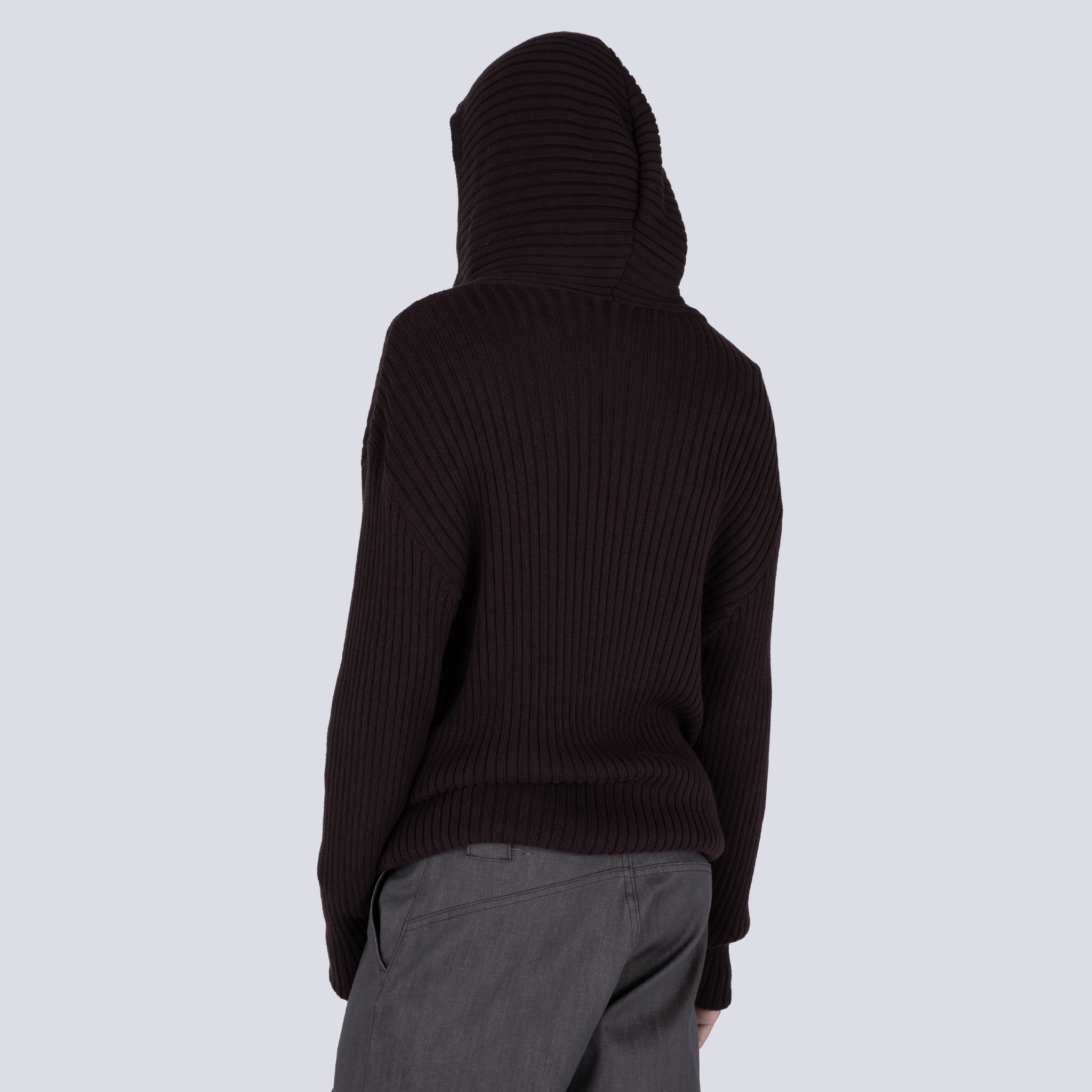 KNIT HOODIE RUSSET