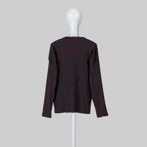 AFFXWRKS BOXED PULLOVER RIB SHALE BROWN